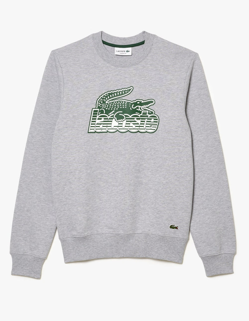 Sudadera Lacoste Logo Print Gris Hombre