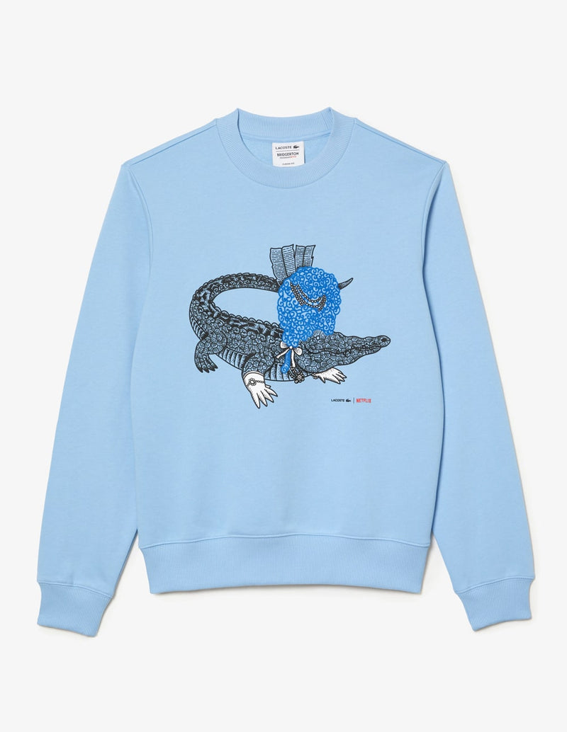 Sudadera Lacoste x Netflix Bridgerton Azul Hombre