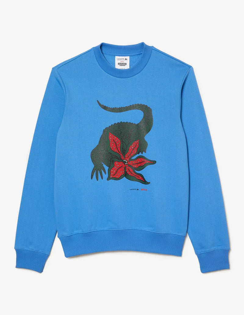 Sudadera Lacoste x Netflix Stranger Things Azul Hombre