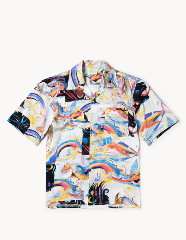 Camisa Aries Panthera Hawaiian Multicolor Unisex