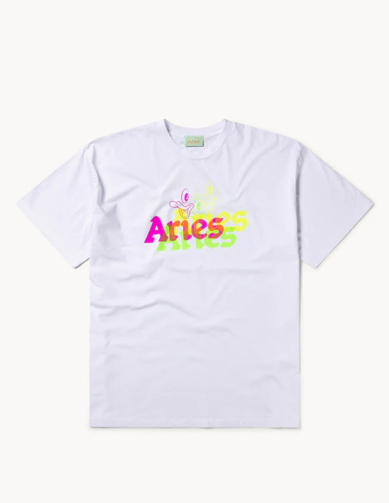 Camiseta Aries Trippy Duck Blanca Unisex