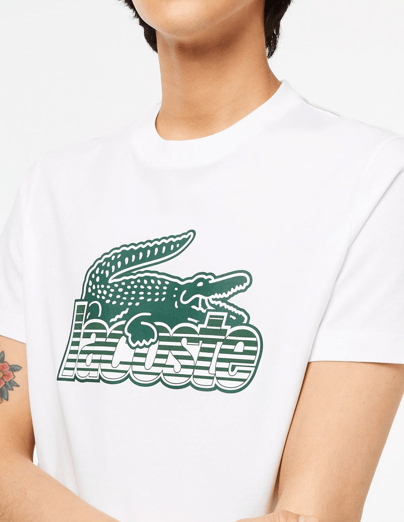 Lacoste T-shirt with White Print Man