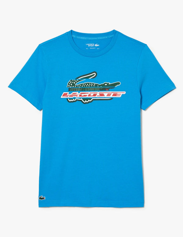 Camiseta Lacoste Sport de Algodón Ecológico Azul Hombre