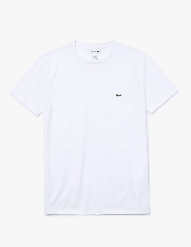 Camiseta Lacoste Pima de Algodón Blanca Hombre