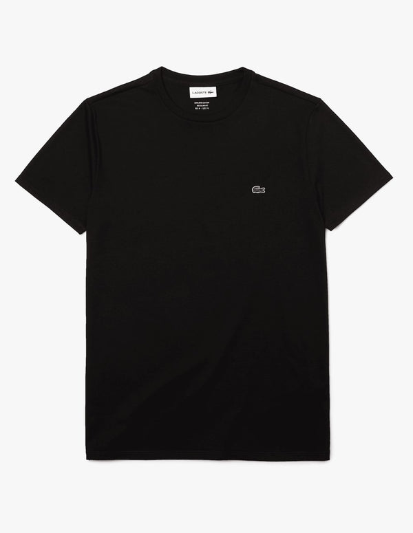 Camiseta Lacoste Pima de Algodón Negra Hombre