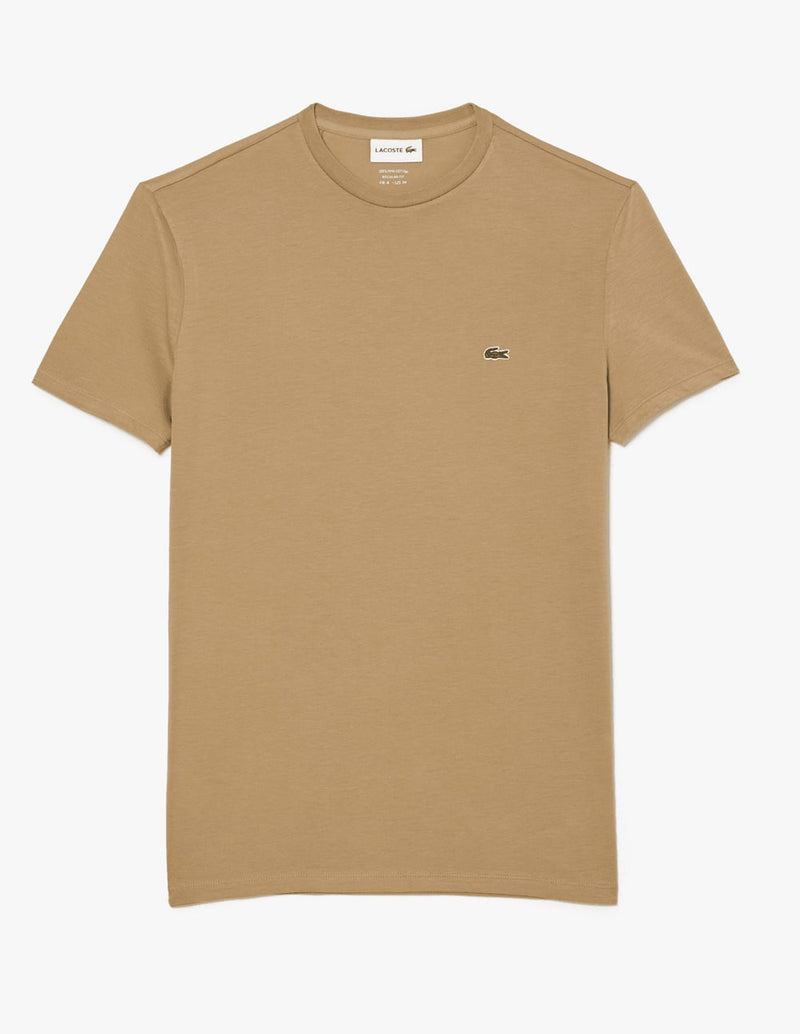 Camiseta Lacoste Pima de Algodón Marrón Hombre