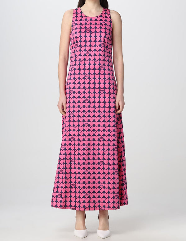 Love Moschino Women's Pink Heart Print Dress